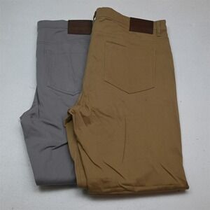 Lot 2 Southern Marsh 36x32 Tan Gray Brushed Slim 5 Pocket Mens Jeans